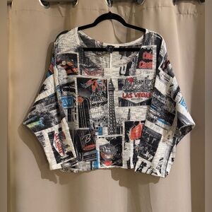 YMF Graphic Print Crop Top